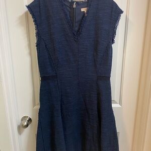 Rebecca Taylor Textured Navy Midi Dress- size 10